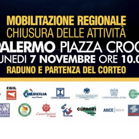 Diamo luce alla Sicilia”: la maxi-mobilitazione in programma a Palermo