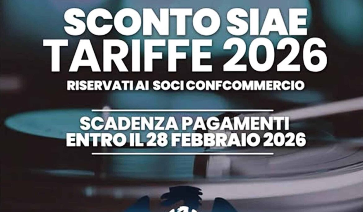 SCONTO SIAE 2026